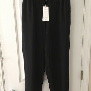 Eileen Fisher Silk Georgette Crepe Pant NWT